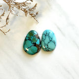 Large Sky Blue Freeform Treasure Mountain Turquoise, Set of 2 Background