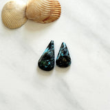 Large Deep Blue Teardrop Yungai Turquoise, Set of 2 Background