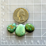 Medium Mint Green Mixed Lone Mountain Turquoise, Set of 3 Dimensions