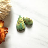 Medium Sea Green Teardrop Treasure Mountain Turquoise, Set of 2 Background