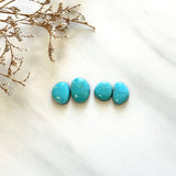Small Sky Blue Mixed Kingman Turquoise, Set of 4 Background