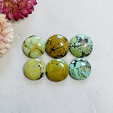 Medium Mixed Round Mixed Turquoise, Set of 6 Background