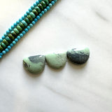 Small Mint Green Half Moon Crescent Lake Variscite, Set of 3 Background
