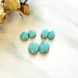 Small Faint Blue Freeform Number 8 Turquoise, Set of 6 Background