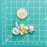 Large Mixed Mixed Mixed Turquoise, Set of 3 Dimensions