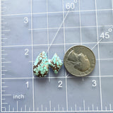 Small Faint Blue Mixed Number 8 Turquoise, Set of 2 Dimensions