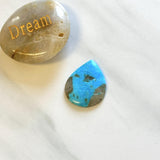 Large Sky Blue Teardrop Ithaca Peak Turquoise Background