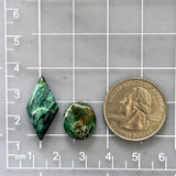 Large Mint Green Mixed Crescent Lake Variscite, Set of 2 Dimensions