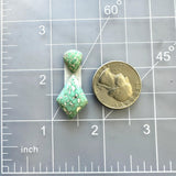 Small Mint Green Mixed Namtso Lake Turquoise, Set of 2 Dimensions