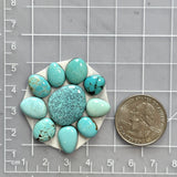 Small Sky Blue Mixed Mixed Turquoise, Set of 10 Dimensions