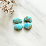 Small Sky Blue Mixed Royston Turquoise, Set of 4 Background