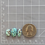 Small Sky Blue Oval Namtso Lake Turquoise, Set of 3 Dimensions