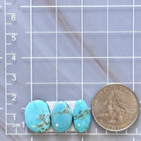 Medium Sky Blue Mixed Pilot Mountain Turquoise, Set of 3 Dimensions