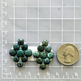 Small Deep Blue Round Yungai Turquoise, Set of 18 Dimensions