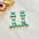 Small Mint Green Freeform Pilot Mountain Turquoise, Set of 14 Background