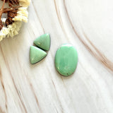 Medium Mint Green Mixed Lucid Variscite, Set of 3 Background