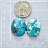 Large Sky Blue Oval Ithaca Peak Turquoise, Set of 2 Dimensions