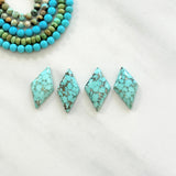 Medium Sky Blue Diamond Namtso Lake Turquoise, Set of 4 Background
