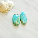 Large Sky Blue Oval Number 8 Turquoise, Set of 2 Background