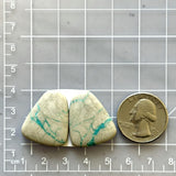 Large Sky Blue Freeform Royston Turquoise, Set of 2 Dimensions