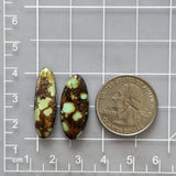 Large Royal Orange Surfboard Treasure Mountain Turquoise, Set of 2 Dimensions