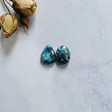Medium Ocean Blue Mixed Ithaca Peak Turquoise, Set of 2 Background