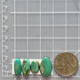 Medium Sea Green Mixed Bamboo Mountain Turquoise, Set of 4 Dimensions