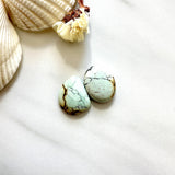 Small Faint Green Mixed Crescent Lake Variscite, Set of 2 Background