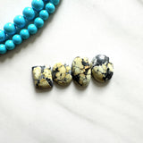 Small Light Yellow Mixed Treasure Mountain Turquoise, Set of 4 Background