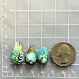 Medium Sky Blue Teardrop Treasure Mountain Turquoise, Set of 3 Dimensions