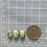 Small Sky Blue Mixed Number 8 Turquoise, Set of 3 Dimensions