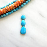 Small Sky Blue Freeform Sleeping Beauty Turquoise, Set of 3 Background