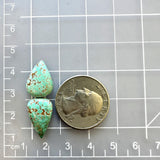 Small Sea Green Teardrop Namtso Lake Turquoise, Set of 2 Dimensions