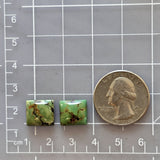 Small Sea Green Square Namtso Lake Turquoise, Set of 2 Dimensions