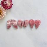 Medium Pink Mixed Rhodochrosite, Set of 6 Background