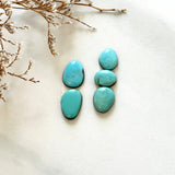Small Sky Blue Mixed Kingman Turquoise, Set of 5 Background