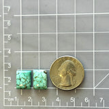 Small Sky Blue Bar Namtso Lake Turquoise, Set of 2 Dimensions