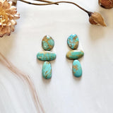 Small Sky Blue Mixed Pilot Mountain Turquoise, Set of 6 Background