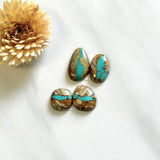 Small Sky Blue Mixed Royston Turquoise, Set of 4 Background