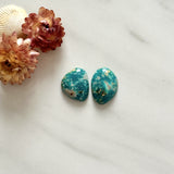 Small Mint Green Freeform Fox Turquoise, Set of 2 Background