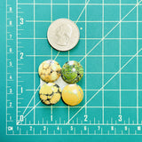 Medium Mixed Round Mixed Turquoise, Set of 4 Dimensions