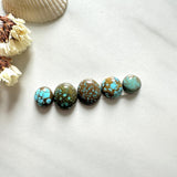 Small Sky Blue Round Number 8 Turquoise, Set of 5 Background