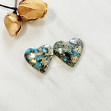 Large Sky Blue Heart Ithaca Peak Turquoise, Set of 2 Background