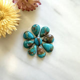 Small Ocean Blue Mixed Number 8 Turquoise, Set of 9 Background