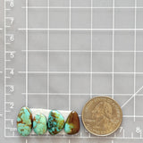 Small Mint Green Mixed Carico Lake Turquoise, Set of 4 Dimensions
