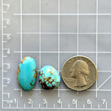 Medium Sky Blue Mixed Royston Turquoise, Set of 2 Dimensions