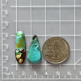 Large Mixed Mixed Mixed Turquoise, Set of 2 Dimensions