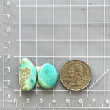Medium Sky Blue Mixed Royston Turquoise, Set of 2 Dimensions