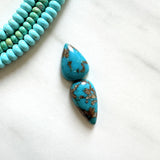 Small Sky Blue Teardrop Ithaca Peak Turquoise, Set of 2 Background
