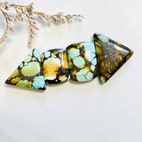 Medium Mixed Mixed Mixed Turquoise, Set of 4 Background